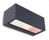 Wandlamp buiten zwart &apos;Gemini&apos; RGB instelbaar led smart 17W 22 cm - thumbnail