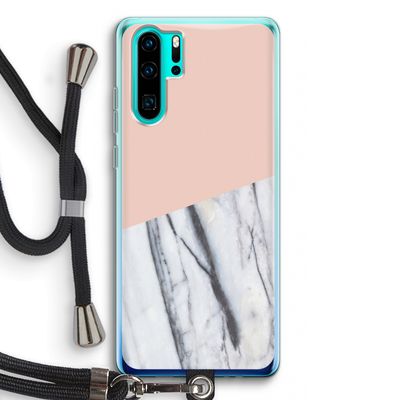A touch of peach: Huawei P30 Pro Transparant Hoesje met koord