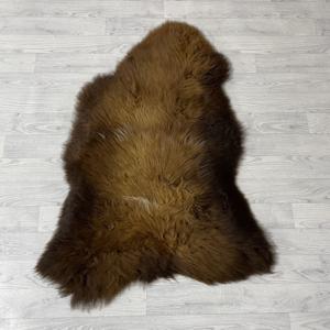 Schapenvacht Scandinavian bruin wit 110x85cm M