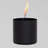 Tenderflame Lilly Glass 8 cm - zwart