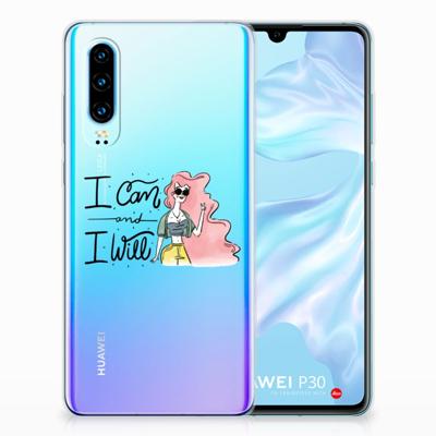 Huawei P30 Telefoonhoesje met Naam i Can Huawei P30 Telefoonhoesje met Naam i Can
