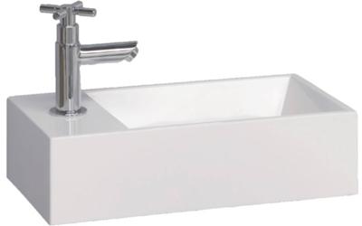Beaux Colmar Fontein 40x22cm kraangat links Glans Wit