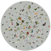 Moooi Carpets Garden of Eden Round Netting grey vloerkleed 350