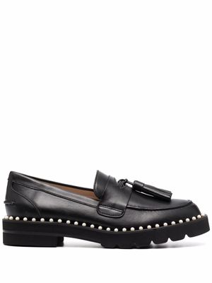 Stuart Weitzman mocassins Mila à ornements de perles - Noir