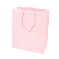 Geschenktas met koord M roze 23 cm | 60 stuks