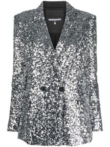 Patrizia Pepe blazer croisé à sequins - Argent