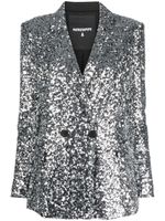 Patrizia Pepe blazer croisé à sequins - Argent - thumbnail