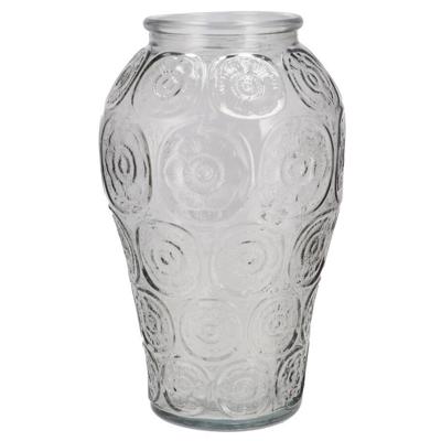 Bloemenvaas Circle - boeket vaas - glas - transparant - 15 x 25 cm