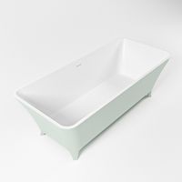 Vrijstaand bad Mondiaz Lundy | 170x75 cm | Solid surface | Ovaal | Greey - Talc