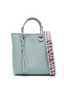 Emporio Armani small MyEA grained tote bag - Bleu