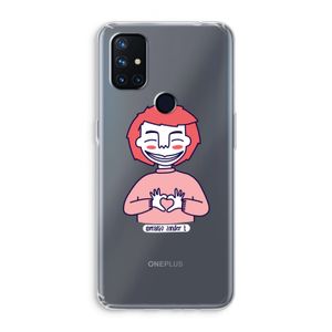 Hartje: OnePlus Nord N10 5G Transparant Hoesje