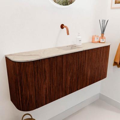 Toiletmeubel Mondiaz Joya Dlux | 113.2 cm | Meubelkleur Ruby | Faye wastafel Frappe Wasbak Midden | Zonder kraangat(en)