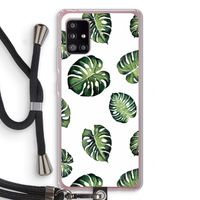 Tropische bladeren: Samsung Galaxy A51 5G Transparant Hoesje met koord