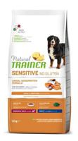 Natural trainer dog adult medium / maxi sensitive salmon glutenvrij (12 KG)