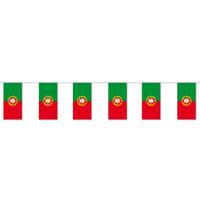 Papieren slinger Portugal - 400 cm - Italiaanse vlaggetjes - Supporters feestartikelen