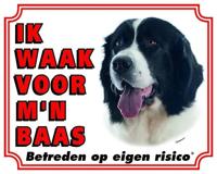 Landseer Waakbord - Ik waak voor mijn baas