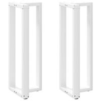 Bartafelpoten 2 st T-vormig 50x35x(110-111) cm staal wit