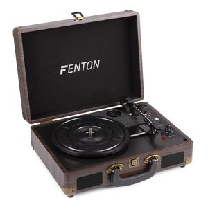 Platenspeler Bluetooth en USB met Ingebouwde Speakers - Fenton RP115B - Retro - Houtlook