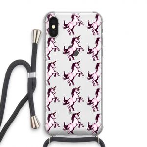 Musketon Unicorn: iPhone XS Transparant Hoesje met koord