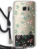 Small white flowers: Samsung Galaxy S7 Edge Transparant Hoesje met koord Small white flowers: Samsung Galaxy S7 Edge Transparant Hoesje met koord