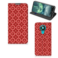 Nokia 3.4 Hoesje met Magneet Batik Rood - thumbnail