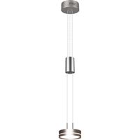 LED Hanglamp - Hangverlichting - Trion Franco - 7.2W - 1-lichts - Warm Wit 3000K - Dimbaar - Rond - Mat Nikkel - Aluminium