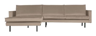 BePureHome Loungebank 'Rodeo' Links, Velvet, kleur Khaki