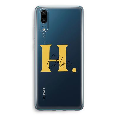 Amber Script: Huawei P20 Transparant Hoesje Amber Script: Huawei P20 Transparant Hoesje