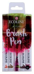 Brushpen Talens Ecoline set-herfst assorti blister ÃƒÆ’ 5 stuks ass