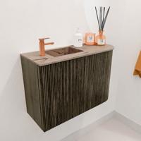 Toiletmeubel Mondiaz Joya Dlux | 61.6 cm | Meubelkleur Shadow | Faye wastafel Arena Wasbak Links | 1 kraangat
