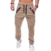 Voor heren Cargohosen Cargo-broek Jogger Broek Vrijetijdsbroek Trekkoord Elastische taille Meerdere zakken Effen Volledige lengte Dagelijks Katoenmix Klassiek Casual Zwart Leger Groen Micro-elastisch Lightinthebox