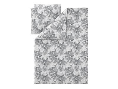 LIVARNO Dekbedovertrek 240 x 220 cm (Wit/grijs)