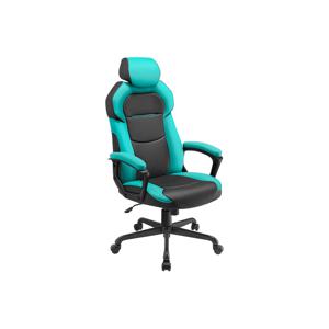 Gamestoel met verstelbare hoofdsteun, Turquoise blauw