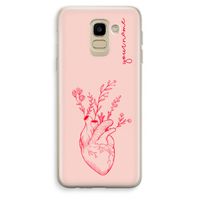 Blooming Heart: Samsung Galaxy J6 (2018) Transparant Hoesje Blooming Heart: Samsung Galaxy J6 (2018) Transparant Hoesje