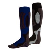 Rucanor Svindal skisokken 2-pack unisex zwart/blauw maat 39-42