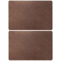 Set van 12x stuks rechthoekige placemats koper met glitters 43,5 x 28,5 cm