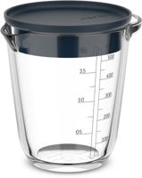 Glas maatbeker Chef it 500 ml met deksel navy Mepal - Mepal