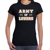 Gay Pride t-shirt met tekst - dames - zwart - Army of lovers - LHBTI