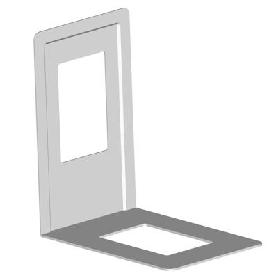 Bücherstütze weiß einteilig L.130mm H.120mm ELEMENT SYSTEM