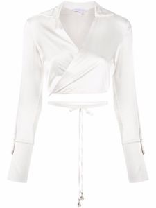 Patrizia Pepe chemise crop à design portefeuille - Blanc