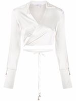 Patrizia Pepe chemise crop à design portefeuille - Blanc