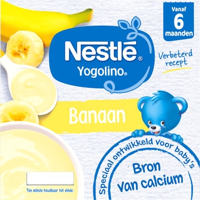 Nestle Yogolino® Banaan 6+ maanden baby toetje 4 x 100 g bij Jumbo