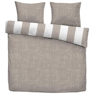 2e Halve Prijs Leen Bakker - Dekbedovertrek Liam - Zand - 200x200/220 Cm - Katoen - Beige