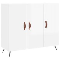 The Living Store Dressoir - Modern - Kast - 90 x 34 x 80 cm - Hoogglans wit