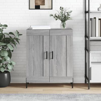 Dressoir 69,5x34x90 cm bewerkt hout grijs sonoma eikenkleurig