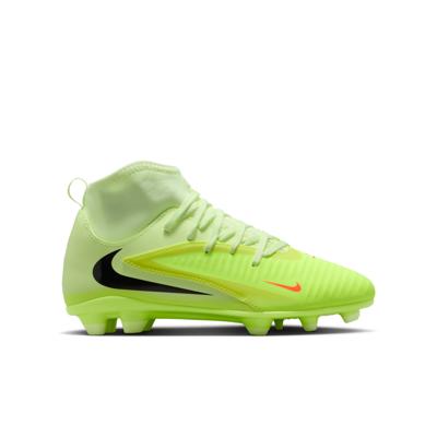 Nike Phantom 6 High Club Gras / Kunstgras Voetbalschoenen (MG) Kids Geel Oranje Zwart