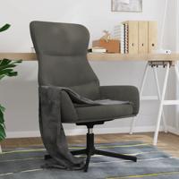 Relaxstoel fluweel donkergrijs