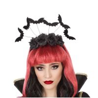 Halloween/horror verkleed diadeem/tiara - dark zombie queen - kunststof - dames/meisjes   -