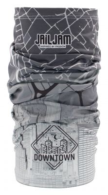 Jail Jam nekwarmer tube polyester/elastaan grijs maat one-size