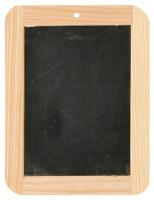 Krijtbordje met houten rand 14,5x19 cm